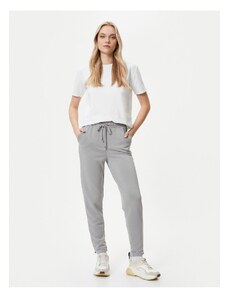 Koton Jogger Trousers with Lace Waist and Pocket Modal Blend