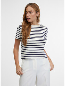 Orsay Blue and cream women's striped t-shirt - Women