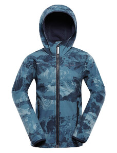 Children's softshell jacket ALPINE PRO HOORO blue mirage variant pa