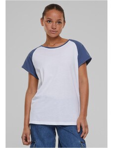 UC Ladies Women's T-shirt Contrast Raglan - white/blue