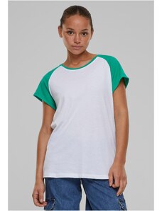 UC Ladies Women's T-shirt Contrast Raglan - white/green