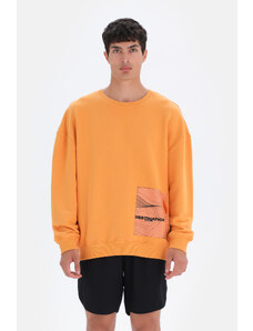 Dagi Men's Orange Pocket Detailed Sweatshirts