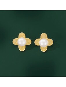 JAY Náušnice s bílou 8 mm perlou Anthea