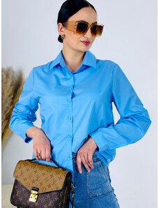 Webmoda Dámska modrá oversize košeľa
