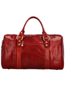 Cestovná kožená taška červená - Delami Ofelie červená