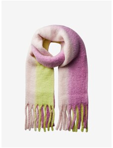 Women's green-pink scarf Pieces Jocelynn - Women