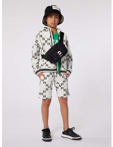 Detské bavlnené šortky Karl Lagerfeld béžová farba