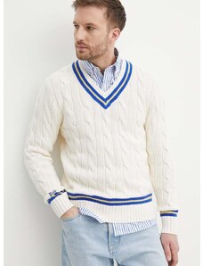 Bavlnený sveter Polo Ralph Lauren béžová farba,710934013