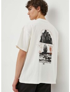 Bavlnené tričko Dickies PEARISBURG TEE SS pánske, béžová farba, s potlačou, DK0A4YRK