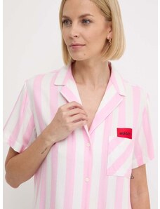 Lounge košeľa HUGO ružová farba,regular,s klasickým golierom,50514876