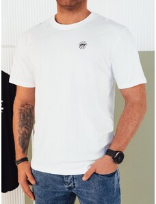 Dstreet Trendy biele tričko s jemným logom