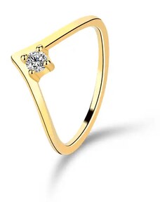 OLIVIE Strieborný prsteň ŠÍPKA GOLD 8468