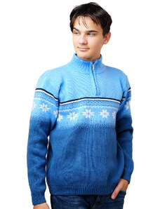 Ewident Nórsky vlnený sveter Nolan-Z modrá