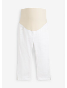 bonprix Tehotenské capri džínsy, farba biela
