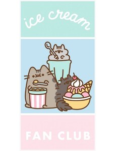 Halantex Bavlnená osuška mačička Pusheen - motiv Ice Cream Fan Club - 100% bavlna - 70 x 140 cm