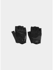 4F Unisex cyklistické rukavice s gélovými výstelkami - čierne