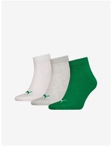 Set of three pairs of Puma Quarter Plain Sports Socks - Men's