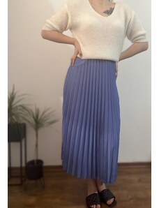 Dámska plisovaná sukňa - fialová