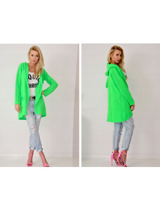 Fashionweek Mega tlustý pletený svetr kabát s kapuci TOP TREND 3681