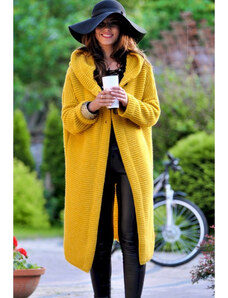 Fashionweek Dlhý Kardigan s kapucňou HONEY
