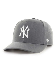 Šiltovka s prímesou vlny 47brand MLB New York Yankees šedá farba, s nášivkou, B-CLZOE17WBP-CC