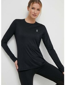 Bežecké tričko s dlhým rukávom On-running Core čierna farba