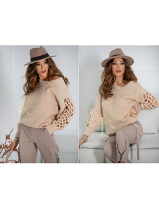 Fashionweek Luxusni sveter so vzorovanými rukávmi MARITA