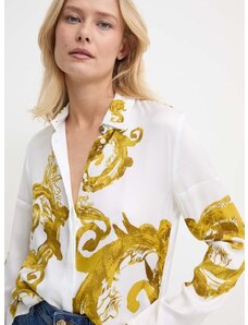 Košeľa Versace Jeans Couture dámska, biela farba, regular, s klasickým golierom, 76HAL2P1 NS459