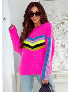 Fashionweek Luxusný teplý sveter dámsky AZTEC MOTIV JK-LARA