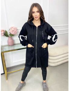 Fashionweek Pletená mikina so zapínaním na zips s kapucňou oversized M/XL MAD-LOVE