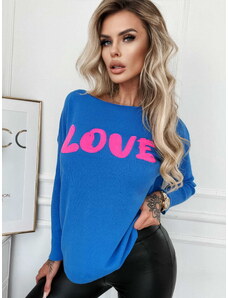 Fashionweek Dámsky mäkký voľný sveter s nápisom LOVE NB142305