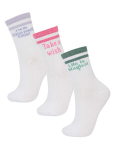 DEFACTO Girl 3 Piece Cotton Long Socks