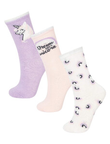 DEFACTO Girl 3 Piece Cotton Long Socks