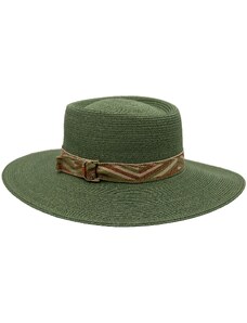 Letný zelený dámsky klobúk - porkpie so širším okrajom - Mayser - UV faktor 80 - Mayser Astrid