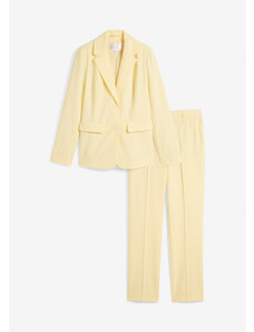 bonprix Nohavicový oblek, 2-dielny, farba žltá, rozm. 40