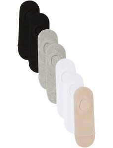 bonprix Ponožky ťapky s bio bavlnou a silikónovými pásikmi (7 ks v balení), farba čierna, rozm. 43-46