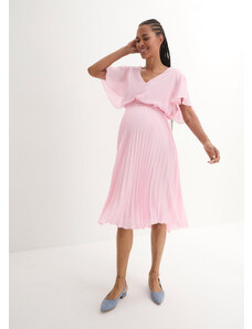 bonprix Materské šaty s plisé, farba ružová, rozm. 50