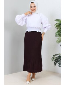 benguen 205 - Skladaná hidžábová sukňa fialová