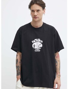 Bavlnené tričko Dickies TIMBERVILLE TEE SS pánske, čierna farba, s potlačou, DK0A4YR3