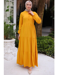 benguen 8232 Golier String Dress Yellow