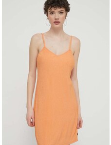 Šaty Vans oranžová farba, mini, rovný strih