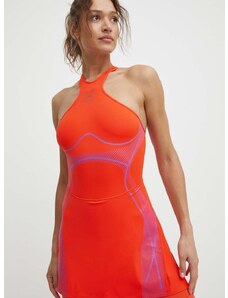 Športové šaty adidas by Stella McCartney Truepace oranžová farba, mini, áčkový strih, IQ4482