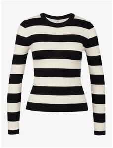 Cream-black women's striped sweater JDY Plum - Women