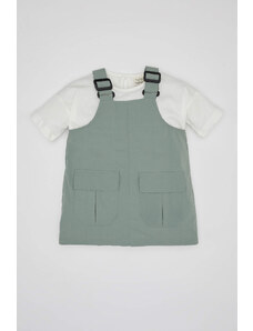 DEFACTO Baby Girl Parachute Dress Short Sleeve T-Shirt 2 Set