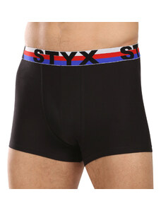 Pánske boxerky Styx športová guma čierne trikolóra (G1960)