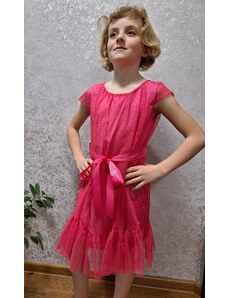 Dievčenské šaty v ružovej farbe