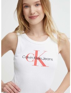 Top Calvin Klein Jeans dámsky,biela farba,J20J223160