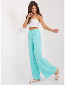Fashionhunters Mint trousers with elastic waistband