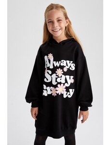 DeFacto Dievčenské šaty s kapucňou s potlačou