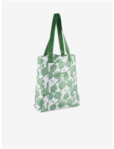 White and Green Puma Core Pop Shopper Women's Patterned Bag - Women's